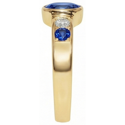 Natural Real ( Not Lab Grown )  3.61 Ct. Ring Yellow Gold Big Oval Center Gemstone Ring