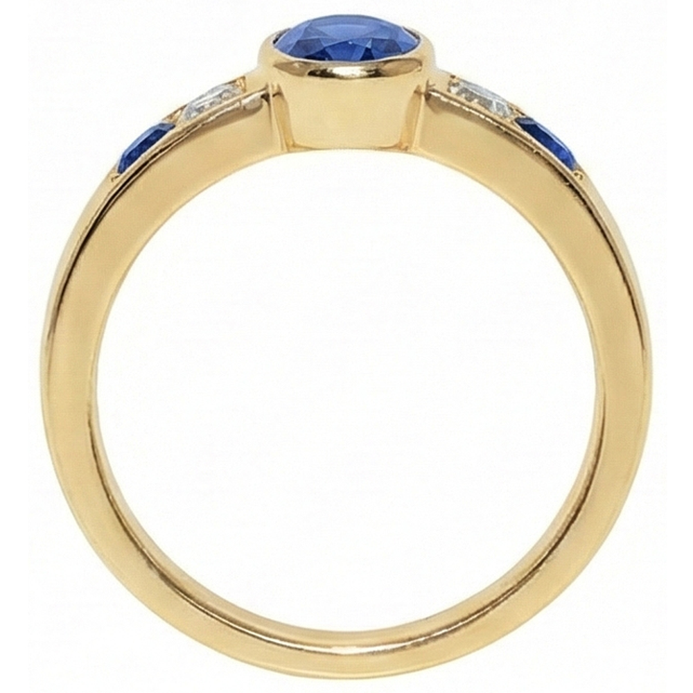 Natural Real ( Not Lab Grown )  3.61 Ct. Ring Yellow Gold Big Oval Center Gemstone Ring