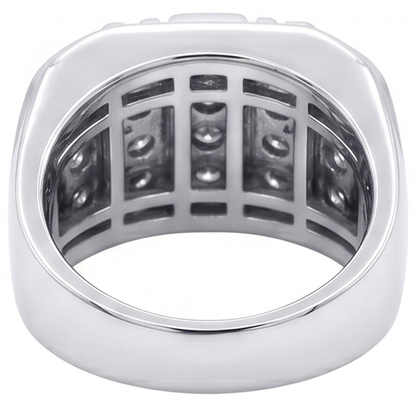 3.75 Carats Mens Diamond Ring White Gold 10K