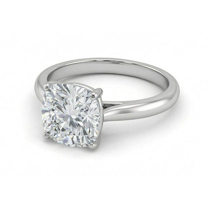 3 Carat Modern Cushion Natural Earth Mined Diamond Ring