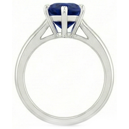 Natural Real ( Not Lab Grown )  3 Carat Pear Cut Sapphire Engagement Ring