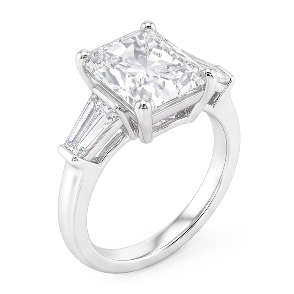 3 Carat Radiant Natural Real Diamond ( Not Lab Grown ) Wedding Ring