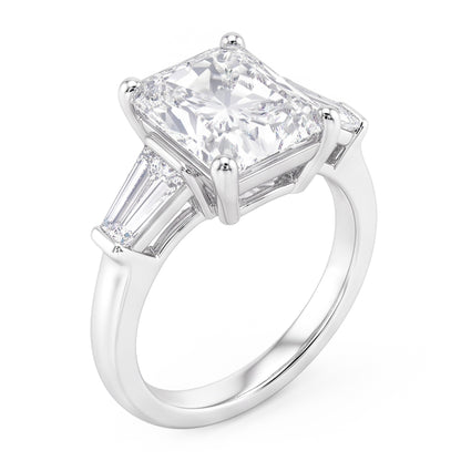 3 Carat Radiant Natural Real Diamond ( Not Lab Grown ) Wedding Ring