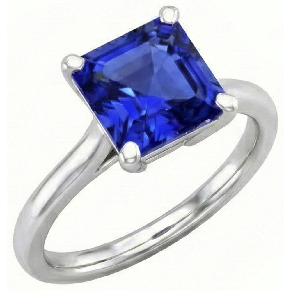 Natural Real ( Not Lab Grown )  3 Carat Sapphire Gemstone Engagement Ring