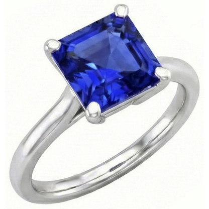 Natural Real ( Not Lab Grown )  3 Carat Sapphire Gemstone Engagement Ring