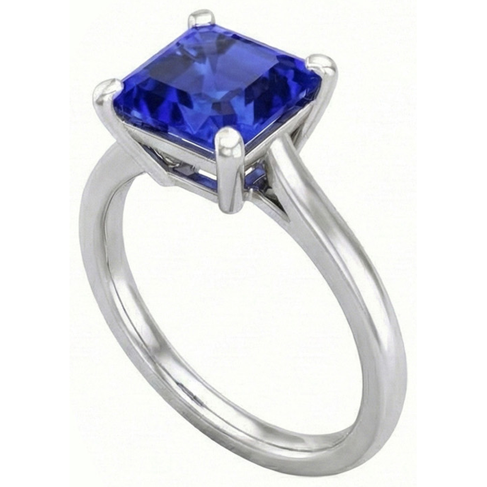 Natural Real ( Not Lab Grown )  3 Carat Sapphire Gemstone Engagement Ring