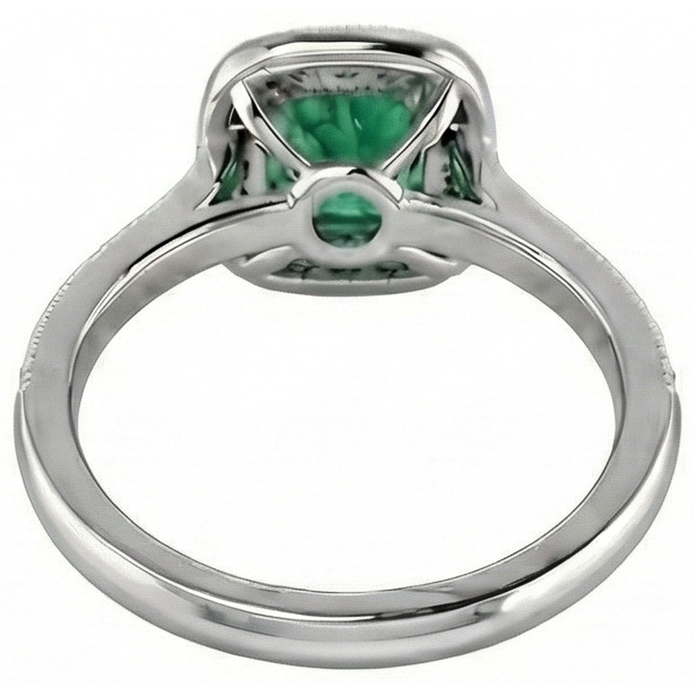 natural round emerald 3ct ring with diamond accents
