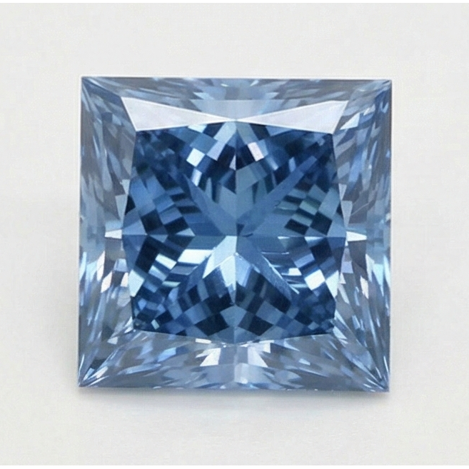 3 Carats Loose Light Blue Natural Real Diamond ( Not Lab Grown ) Princess Cut