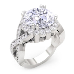 3 Carats Round Antique Style Natural Earth Mined Diamond Wedding Ring Fine Jewelry