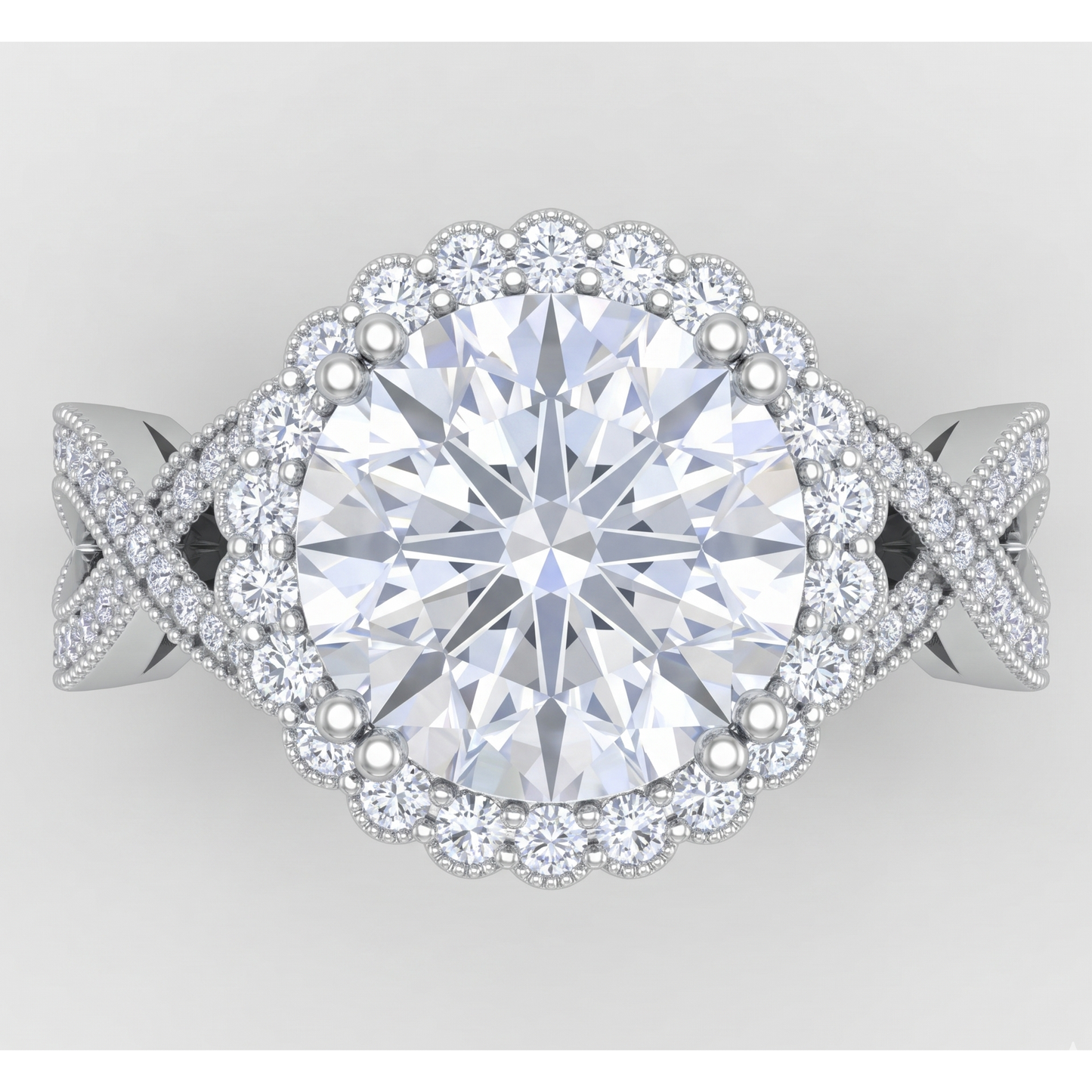 3 Carats Round Antique Style Natural Earth Mined Diamond Wedding Ring Fine Jewelry