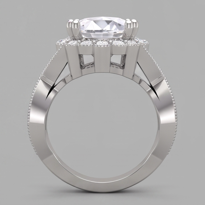 3 Carats Round Antique Style Natural Earth Mined Diamond Wedding Ring Fine Jewelry