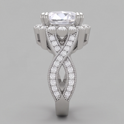 3 Carats Round Antique Style Natural Earth Mined Diamond Wedding Ring Fine Jewelry