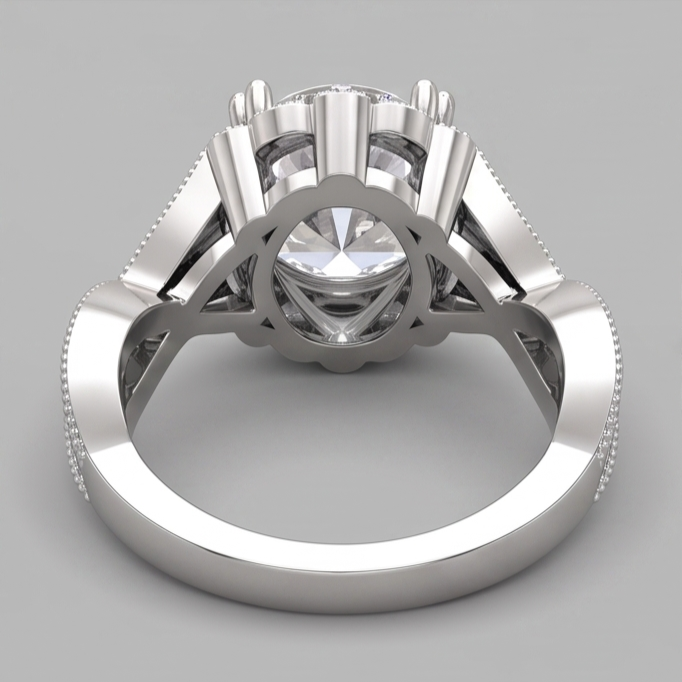 3 Carats Round Antique Style Natural Earth Mined Diamond Wedding Ring Fine Jewelry