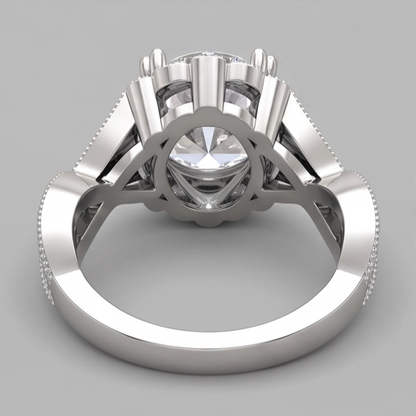 3 Carats Round Antique Style Natural Earth Mined Diamond Wedding Ring Fine Jewelry