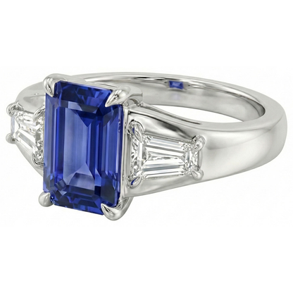 Natural Real ( Not Lab Grown )  3 Ct Sapphire Wedding Ring