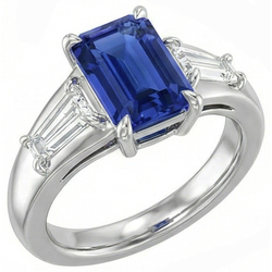Natural Real ( Not Lab Grown )  3 Ct Sapphire Wedding Ring