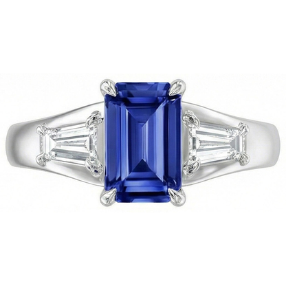 Natural Real ( Not Lab Grown )  3 Ct Sapphire Wedding Ring