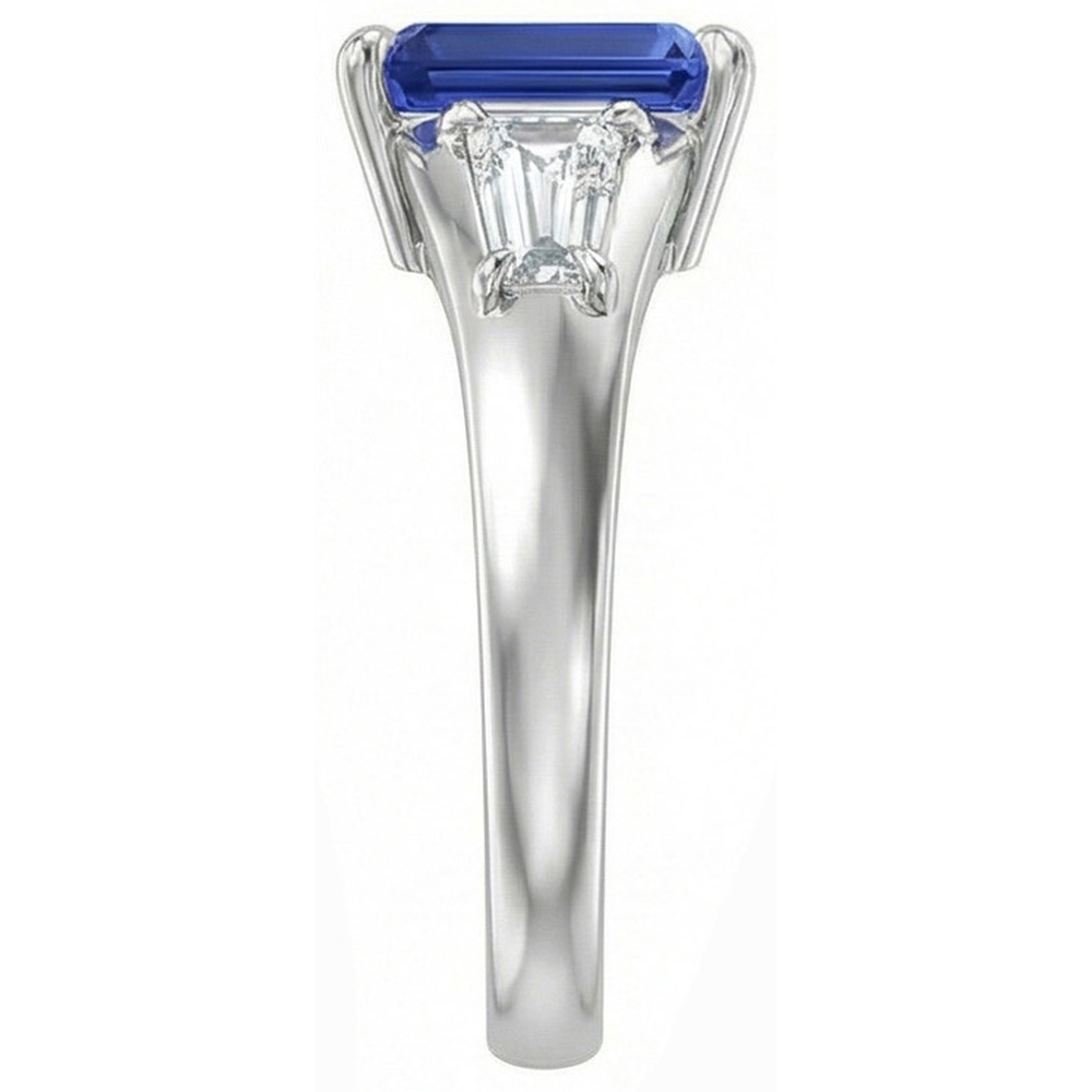 Natural Real ( Not Lab Grown )  3 Ct Sapphire Wedding Ring