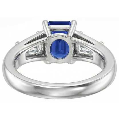 Natural Real ( Not Lab Grown )  3 Ct Sapphire Wedding Ring