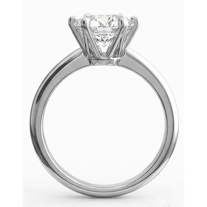 3 Ct Solitaire Round Natural Earth Mined Diamond Engagement Ring White Gold