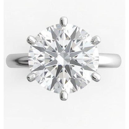 3 Ct Solitaire Round Natural Earth Mined Diamond Engagement Ring White Gold