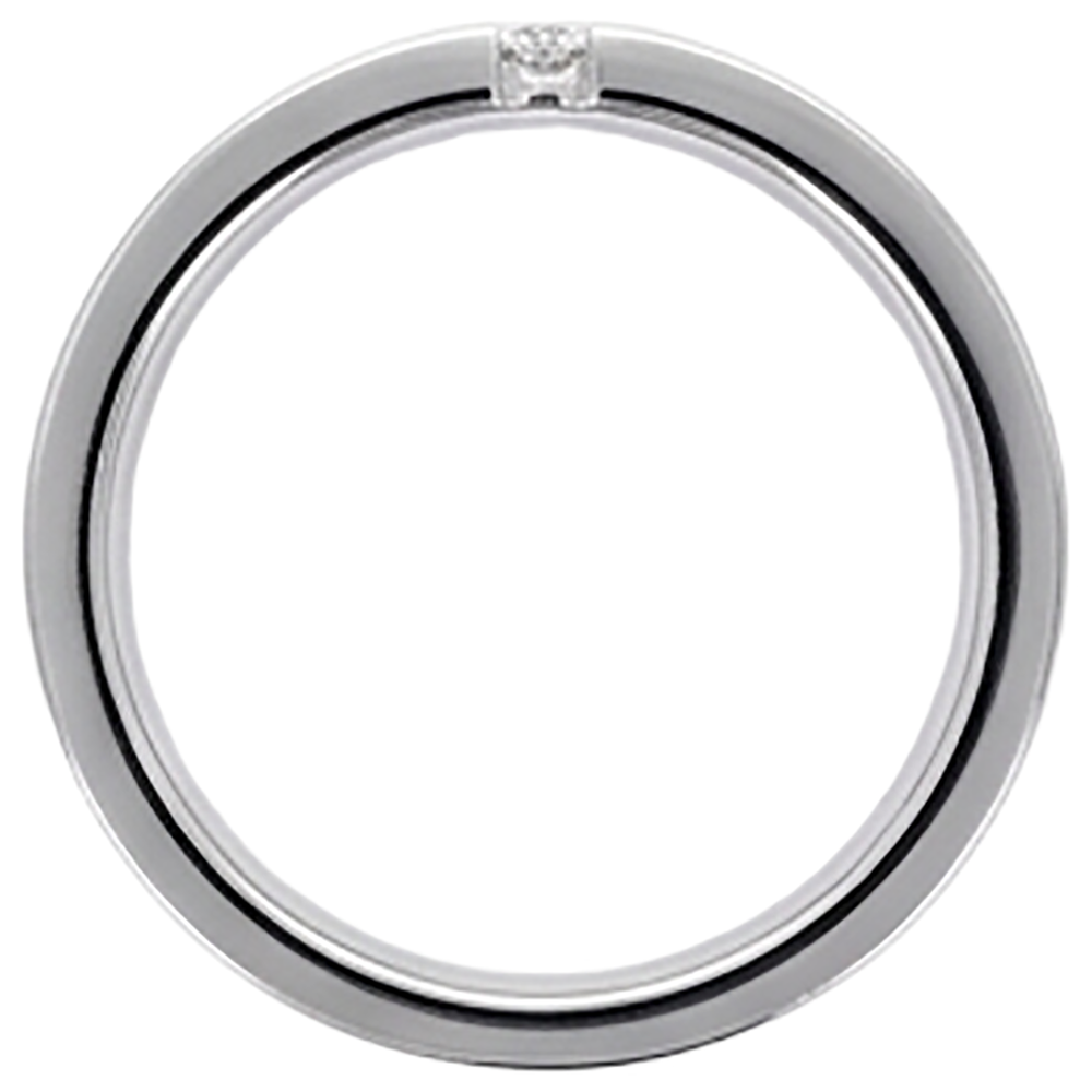3 Diamonds Tension Set Anniversary Band Thick Shank 0.15 Carats