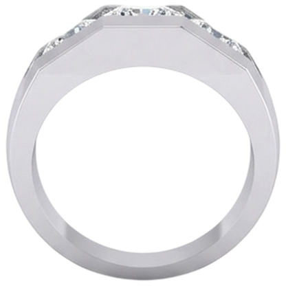 3 Stone Diamond Men's Ring Gold 2.50 Carats