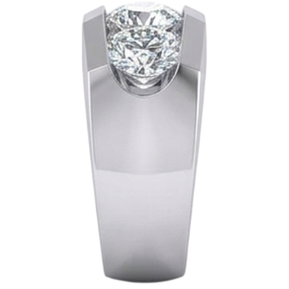 3 Stone Diamond Men's Ring Gold 2.50 Carats