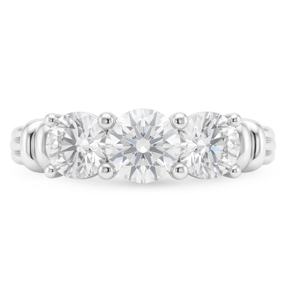3 Stone Mined Natural Real Diamond ( Not Lab Grown ) Ring