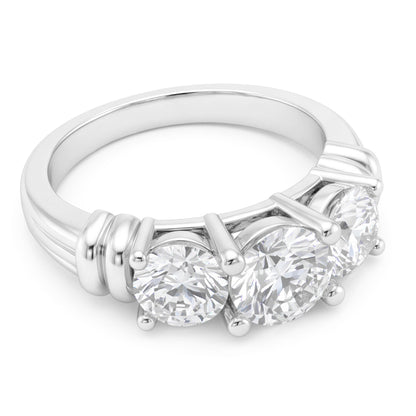3 Stone Mined Natural Real Diamond ( Not Lab Grown ) Ring
