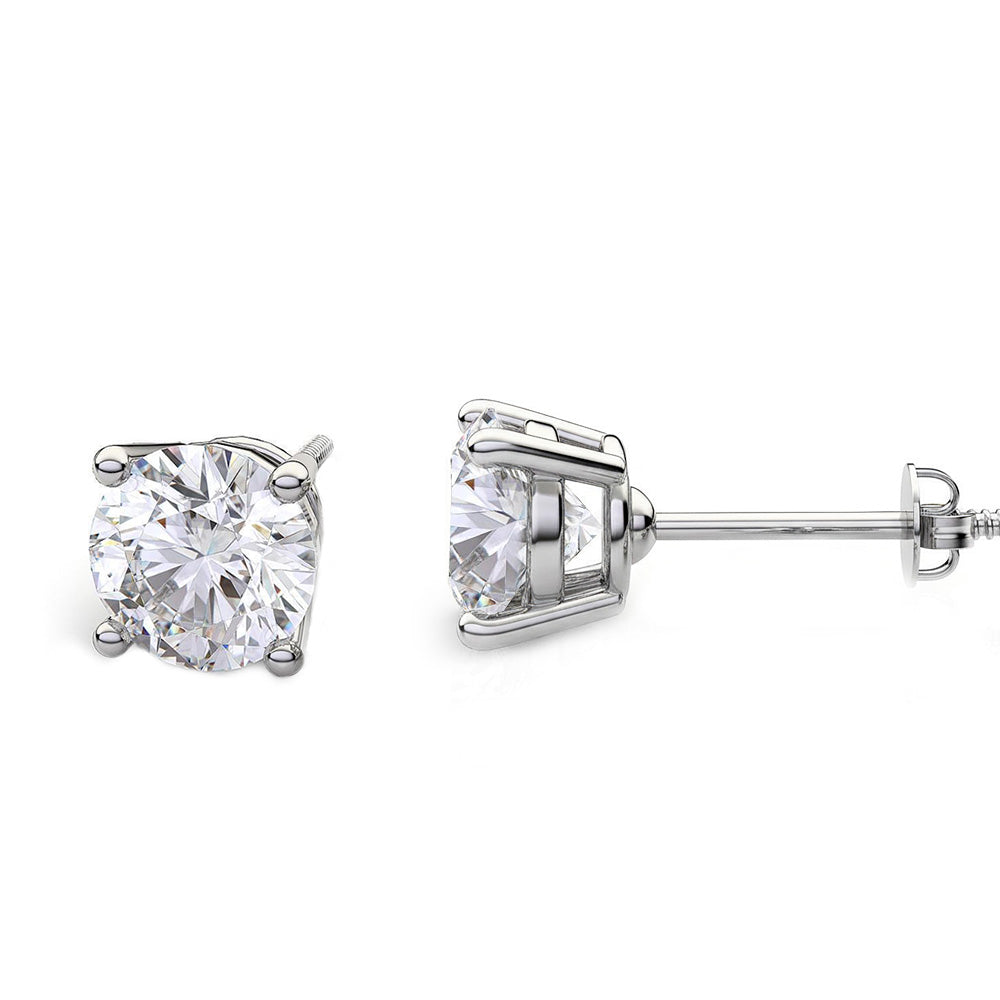 3.00 Carats CERTIFIED Lab Grown Diamonds Studs Earrings New