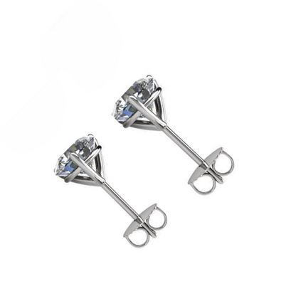 3.00 Carats GIA CERTIFIED Lab Grown Diamonds Lady Studs Earrings White Gold 14K Prong Set