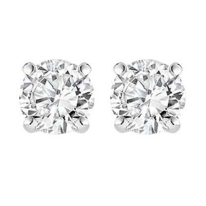 3.00 Carats GIA Certified Lab Grown Diamonds Studs Earrings 14K White Gold