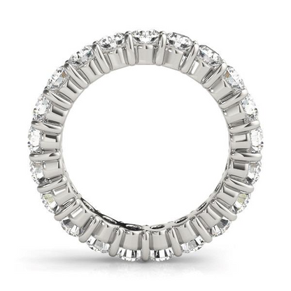 3.15 Carats Lab Grown Round Diamond White Gold Eternity Band 14K Jewelry