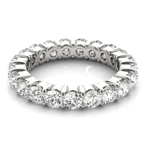 3.15 Carats Lab Grown Round Diamond White Gold Eternity Band 14K Jewelry