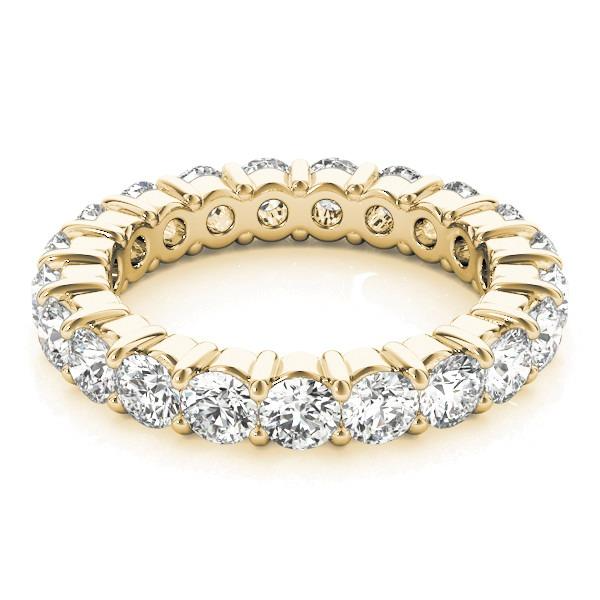 3.15 Ct Diamond Round Lab Grown Anniversary Jewelry Yellow Gold Eternity Band