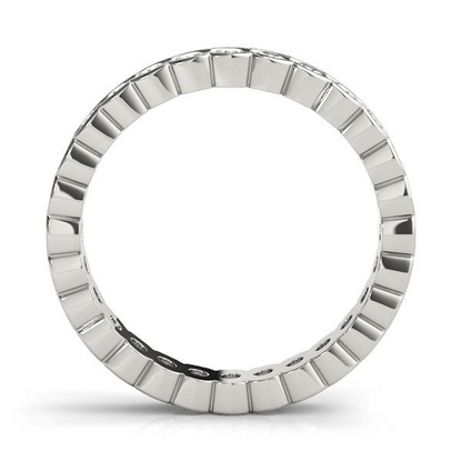 3.24 Carats Round Diamond White Gold Eternity Band Lab Grown 14K Jewelry