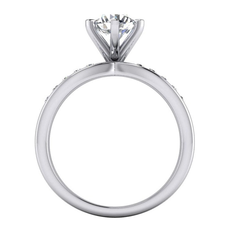 3.25 Carat Diamond Engagement Ring Set White Gold 14K