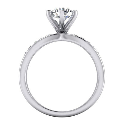 3.25 Carat Diamond Engagement Ring Set White Gold 14K