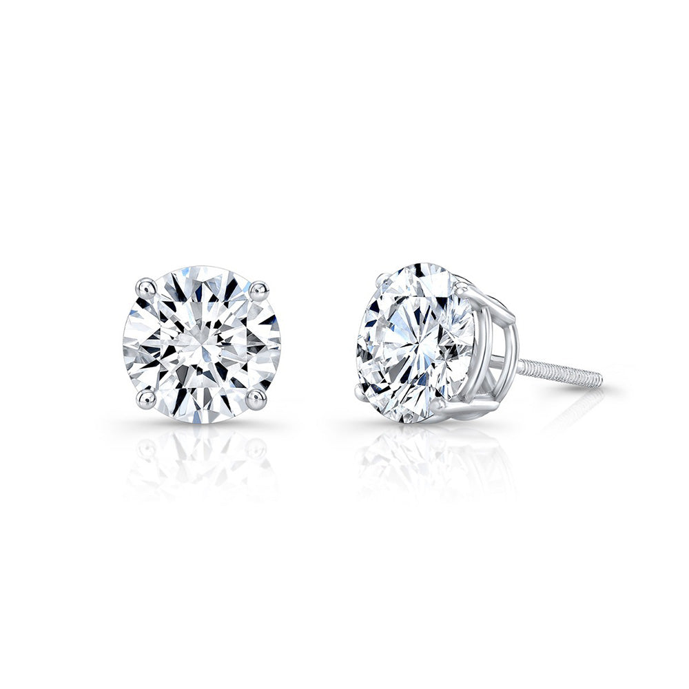 3.50 Carat GIA CERTIFIED Lab Grown Diamond Stud Earrings Solitaires New