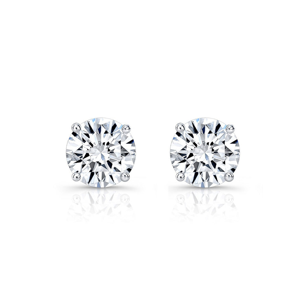 3.50 Carat GIA CERTIFIED Lab Grown Diamond Stud Earrings Solitaires New