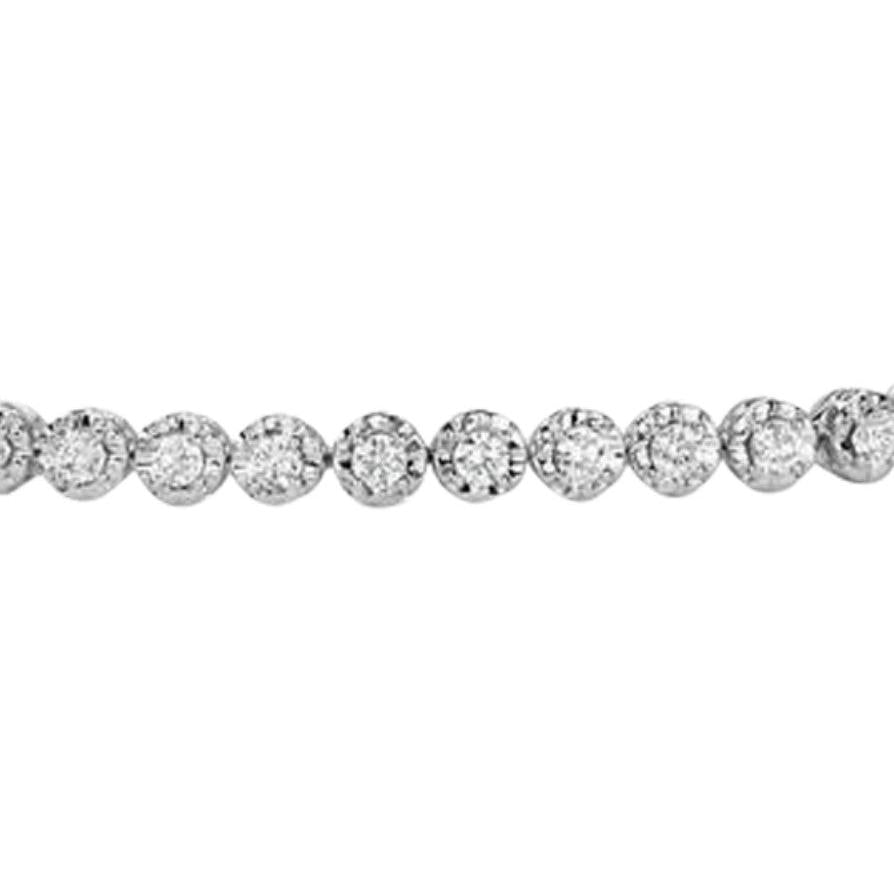 3.50 Ct Round Brilliant Cut Natural Earth Mined Diamond Bracelet Cut Mounting