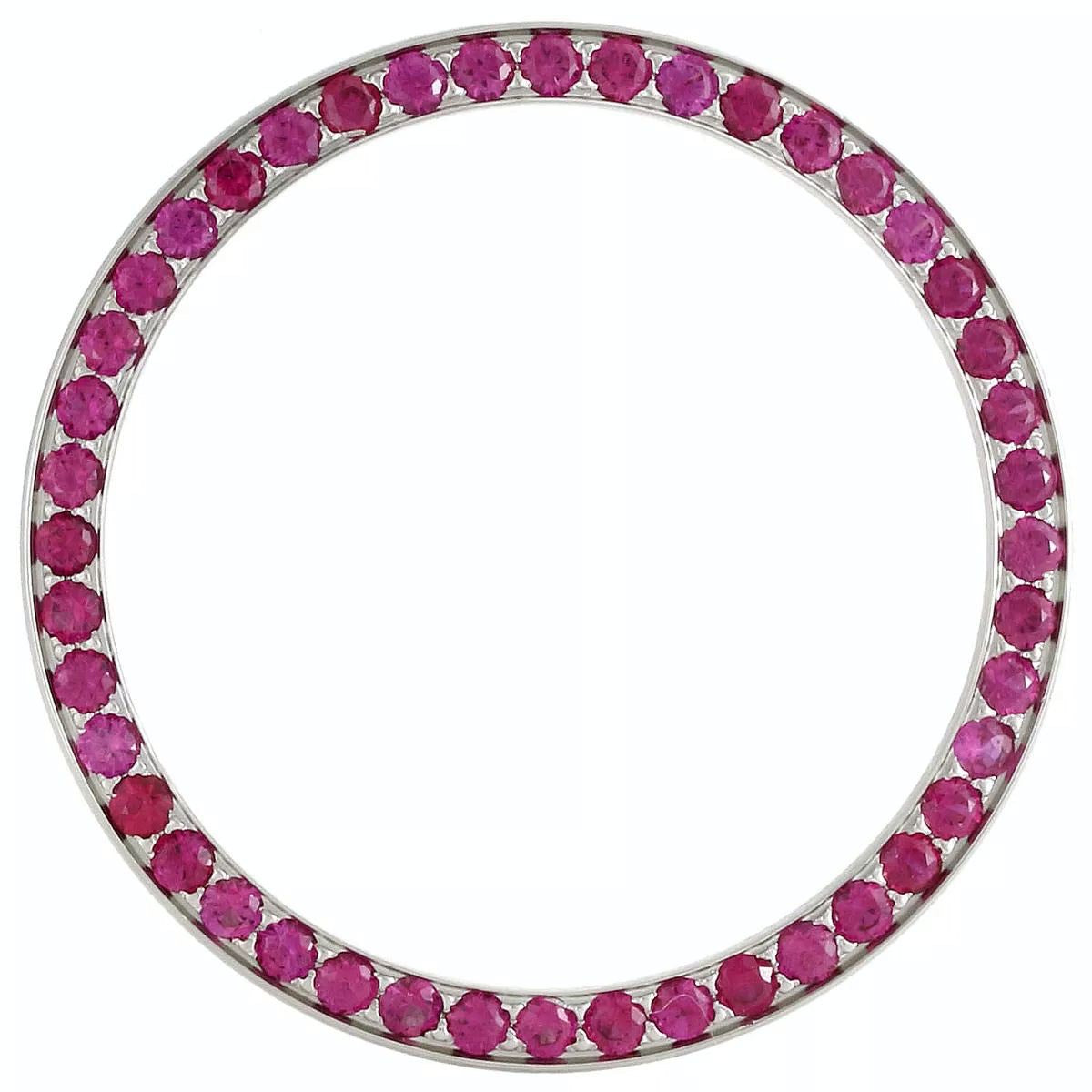 3.5 Carat Natural Ruby Bezel To Fit Rolex Datejust Or Date Or 36 mm All Watch Models