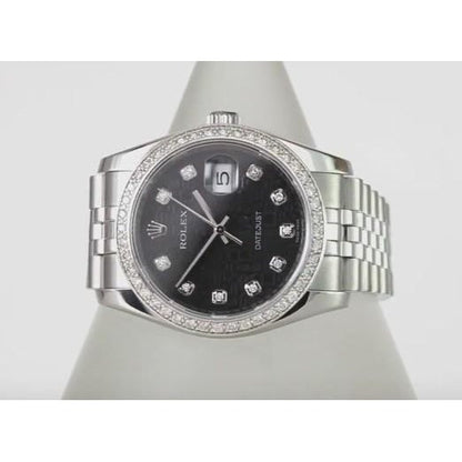 Diamond Dial Bezel Datejust Rolex 