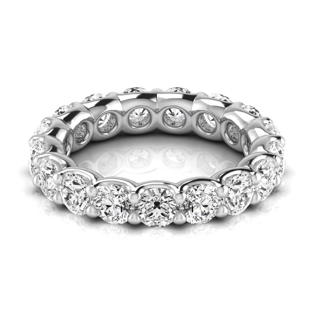 3.60 Cts Diamond Round Cut Band White Gold Lab Grown 14K Jewelry