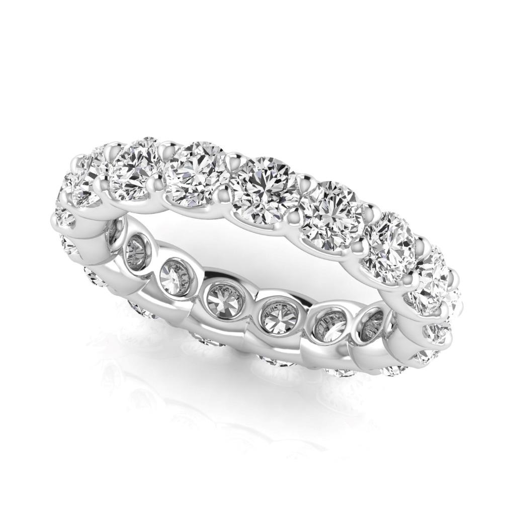 3.60 Cts Diamond Round Cut Band White Gold Lab Grown 14K Jewelry