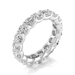 3.60 Cts Diamond Round Cut Band White Gold Lab Grown 14K Jewelry