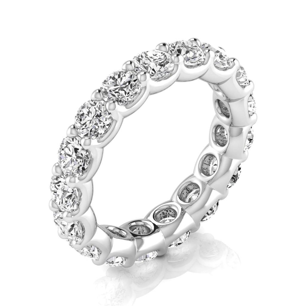3.60 Cts Diamond Round Cut Band White Gold Lab Grown 14K Jewelry
