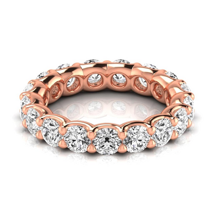 3.60 ct Round Diamond Rose Gold Eternity Band Lab Grown 14K Jewelry