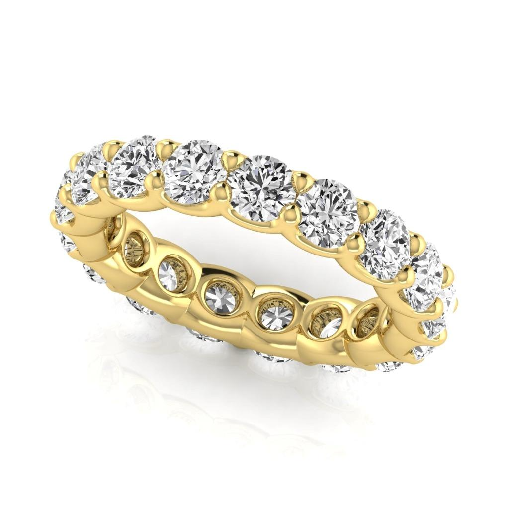 3.6 Ct Round Diamond Eternity Band Lab Grown Sparkling 14K Jewelry